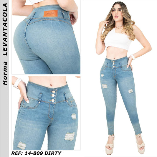 JEANS LEVANTA COLA PARA DAMA
